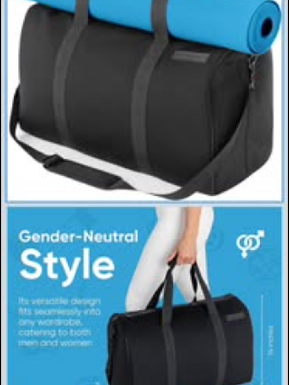 Joseph Allen weekender yoga mat bag new